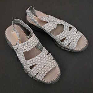 Bernie Mev Silver Mesh Sandal